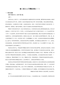 江西省赣州中学2026届高三上学期12月模拟训练（一）语文试卷（含答案）