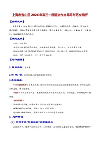 专题10 上海市宝山区2026年高三一模语文作文导写与范文精析讲练（对“因果脱敏”的思考）（上海专用）2026年高考语文一模作文导写