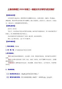 专题15 上海市崇明区2026年高三一模语文作文导写与范文精析讲练（对“未竟的成功”的认识与思考）（上海专用）