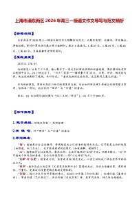 专题06 上海市浦东新区2026年高三一模语文作文导写与范文精析讲练（对“回声”与“价值”的看法）（上海专用）