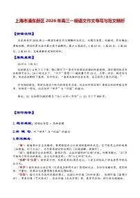 专题06 上海市浦东新区2026年高三一模语文作文导写与范文精析讲练（对“回声”与“价值”的看法）（上海专用）