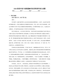 2026届贵州省六校联盟高考实用性联考语文试题（附答案解析）