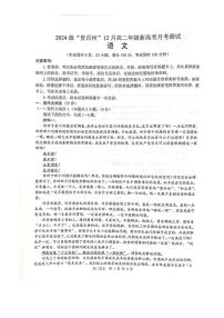 广西贵百河2025-2026学年高二上学期12月新高考月考测试语文试卷（图片版，含答案）