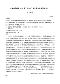 2026西南名校联盟高三上学期12月“333”高考备考诊断性联考（一）语文含解析