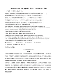 2024-2025学年上海市杨浦区高一（上）期末语文试卷（含详细答案解析）