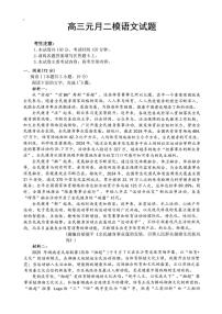 湖南省2026届高三上学期1月联考（26-209C）语文试卷+答案