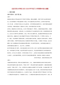 2025_2026学年北京市育才学校高三上册期中语文试卷 [含答案]