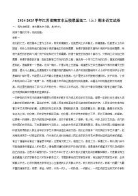 2024-2025学年江苏省南京市五校联盟高二（上）期末语文试卷(含详细答案解析)