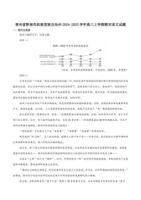 贵州省黔南州2025届高三上学期期末质量监测语文试卷（含答案）