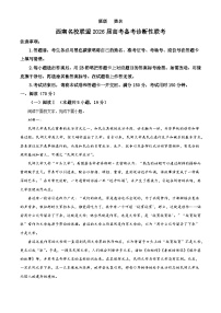 云南省西南名校联盟2025-2026学年高三上学期高考诊断性联考语文试题（含答案）（含解析）