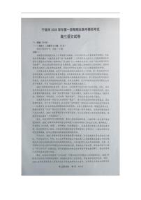 2025-2026学年浙江省宁波市高三上学期1月期末语文试卷（含答案）