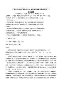 广东省大湾区普通高中2026届高三上学期1月一模语文试题（Word版附答案）