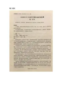 云南省文山壮族苗族自治州2025-2026学年高二上学期1月期末语文试题
