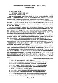 浙江省嘉兴市桐乡市高级中学2025-2026学年高二上学期12月月考语文试题（含答案）