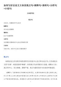 高考语文如何写好议论文主体段观点句知识清单（共23页）