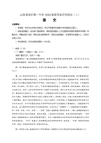 山东省临沂市第一中学2025-2026学年高三上学期高考适应性测试（二）语文试题（含答案）