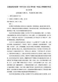 云南省临沧市凤庆县第一中学2025-2026学年高一上学期期中考试语文试题(含答案)