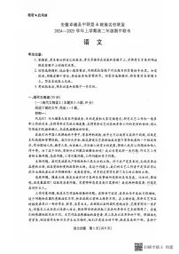 安徽省卓越县中联盟、皖豫名校联盟2024-2025学年高二上学期期中考试 语文试卷（含解析）