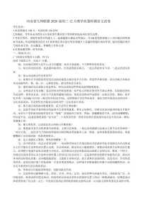 河南省九师联盟2026届高三上学期12月教学质量检测语文试卷（含答案）