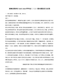湖南省株洲市2025-2026学年高三（上）期末模拟语文试题（含答案）