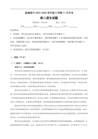 河南省信阳市淮滨县滨城高级中学2025-2026学年高二上学期11月月考语文试题（含答案）