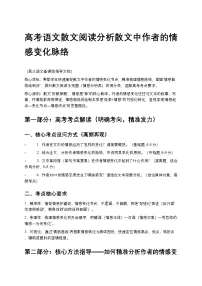 高考语文散文阅读分析散文中作者的情感变化脉络高中语文讲义