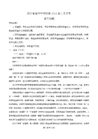 四川省南充市阆中中学2026届高三上学期1月月考语文试题（Word版附解析）