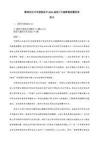 2025届陕西省汉中市高三下学期质量检测考试（二模）语文试卷+答案