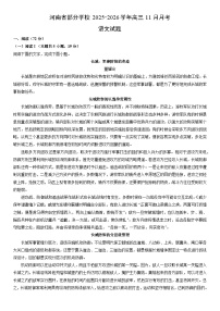 2025-2026学年河南省部分学校高三上11月月考语文试卷（学生版）