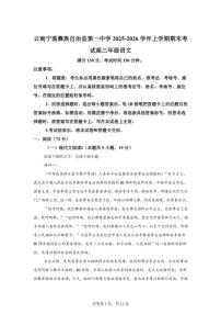 2025-2026学年云南省丽江市宁蒗彝族自治县第一中学高三上学期期末考试语文试题（含答案）