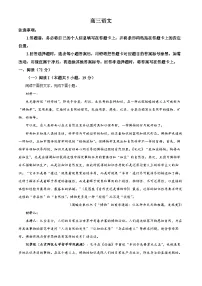 湖南省衡阳市2026届高三上学期一模语文试卷（Word版附解析）
