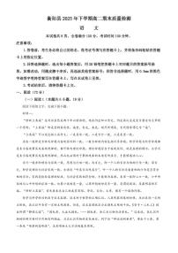 湖南衡阳市衡阳县2025-2026学年高二上学期1月期末语文试题（试卷+解析）