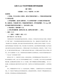 广西北海市2025-2026学年高二上学期期末考试语文试题（试卷+解析）
