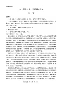 湖北省部分地区及学校2025届高三上学期期末考试语文试题 含解析
