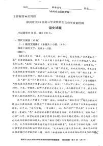 福建省漳州市2025届高三下学期毕业班第四次教学质量检测（漳州四检）语文试卷（含答案）