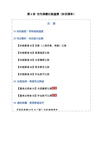 高考语文一轮-古代诗歌比较鉴赏（知识清单）（全国通用）教师版