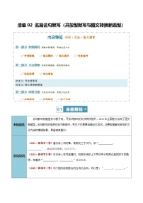 高考语文二轮知识清单-名篇名句默写（开放型默写与图文转换新题型）（全国通用）（学生版）