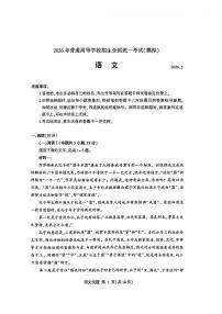 临沂市2026年普通高等学校招生全国统一考试（高考模拟）语文试卷及答案