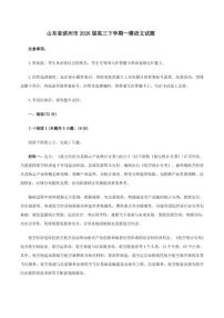 2026届山东省滨州市高三下学期一模语文试题（含答案）