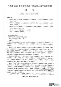 广西壮族自治区河池市2024年秋季学期高三上学期期末学业水平质量检测语文试卷（含答案）