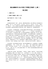 湖北省随州市2026届下学期高三二模 语文试题及答案解析