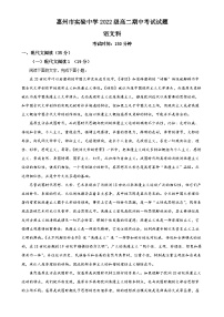 广东省惠州市实验中学高二下学期5月期中考试语文试题（解析版）-A4