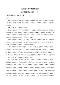 高考语文一轮复习 文学类文本阅读 讲与练03 高考文学类文本阅读新题型综合训练（一）（2份，原卷版+解析版）