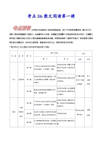 高考语文一轮复习考点巩固练习考点36 散文阅读第一课（含答案解析）