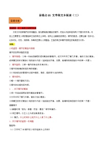 高考语文二轮复习 易错题练习易错点05  文学类文本阅读（三）（2份，原卷版+解析版）