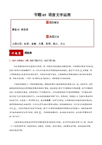 高考语文二轮专项训练-语言文字综合运用（语段类）（学生版）