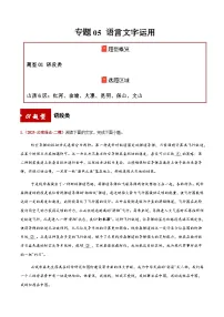高考语文二轮专项训练-语言文字综合运用（语段类）（教师版）