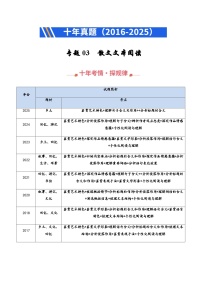 高考语文二轮专题训练-散文文本阅读（学生版）