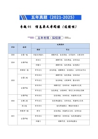 高考语文二轮专题训练-信息类文本阅读（连续性）（全国通用）（学生版）