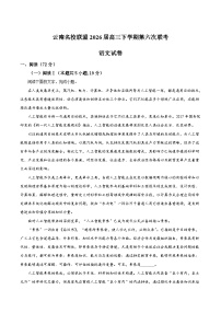 云南省名校联盟2026届高三下学期第六次联考试卷 语文（含解析）